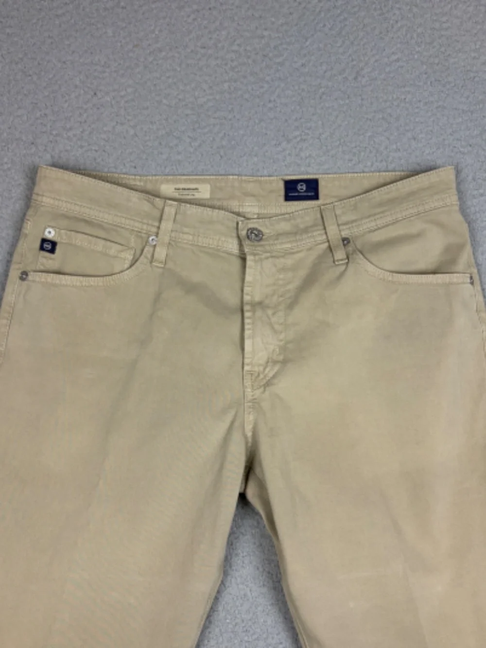 AG Adriano Goldschmied The Graduate Pants Men's 33x32 Khaki Beige Tailored Leg